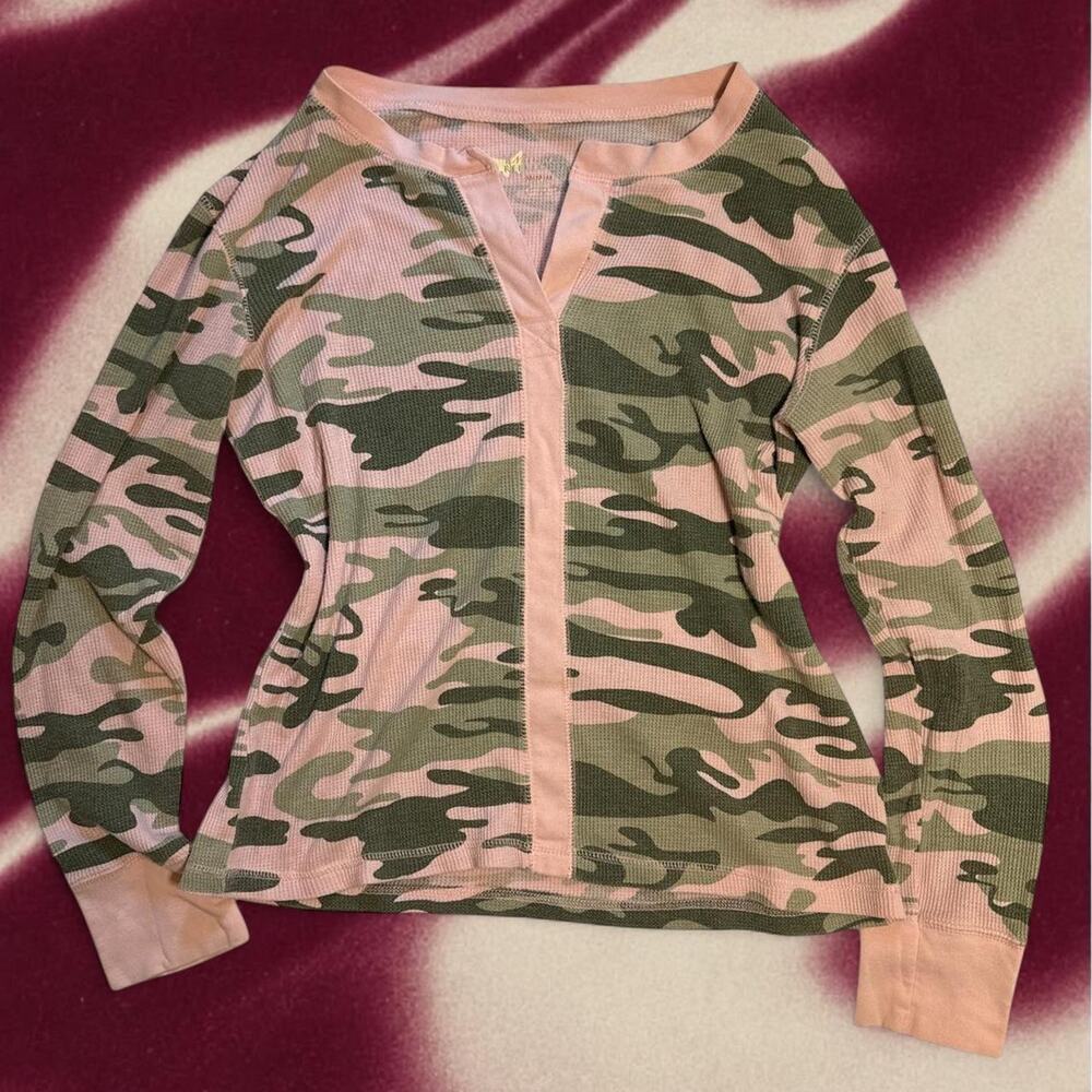 Y2k natural reflections pink camo